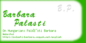 barbara palasti business card